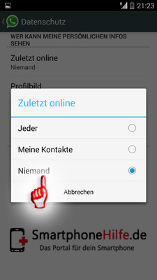 Status ausschalten online WhatsApp Online